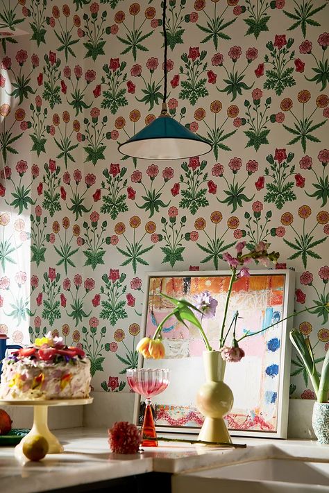 Sanderson Archive Daisy Wallpaper | Anthropologie UK William Morris Wallpaper, Field Wallpaper, Morris Wallpapers, Daisy Wallpaper, Wallpaper Interior, William Morris Designs, French Walls, Jewel Colors, Red House