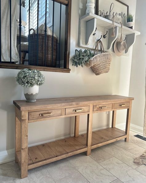 Console Table | HOME Mcgee Console Table, Studio Mcgee Console Table, Farmhouse Console Table, Exclusive Club, Furniture Rustic, Wooden Console Table, Hand Crafted Furniture, Console Tables, Solid Wood Furniture