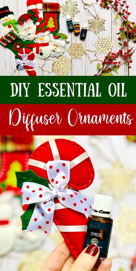 It's so super easy to use felt, fabric or wooden ornaments to make your own DIY essential oil diffuser ornaments! You'll need your favorite tree essential oils like Pine, Cedarwood, Peppermint, Spruce, Eucalyptus, Northern Lights Black Spruce, and others! Links to purchase these super cute ornaments from Amazon in the blog post. via @MerryMessyLife #homemadechristmasornaments #diydiffuserornaments #essentialoils #youngliving #younglivingessentialoils #essentialoilblends Northern Lights Black Spruce, Diy Essential Oil Diffuser, Cute Ornaments, Black Spruce, Doterra Oil, Fake Christmas Trees, Ornaments To Make, December Crafts, Making Essential Oils