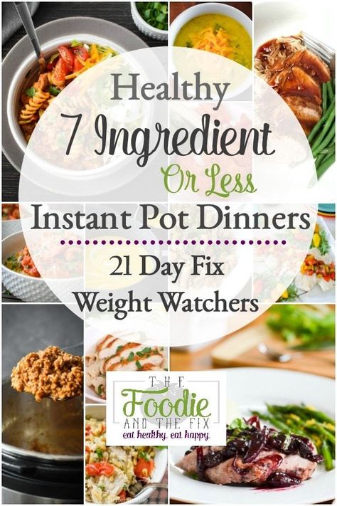 These 7-ingredient-or-less healthy Instant Pot dinner recipes are all simple and delicious! Each has 21 Day Fix counts and Weight Watchers Freestyle points. #portionfix #21dayfix #weightwatchers #2bmindset #budgetfriendly #kidfriendly #quickdinner #instantpot #healthyinstantpot #healthy #dinner #healthydinner #mealprep #mealplan #mealplanning Instant Pot Dinners, Instant Pot Dinner, Healthy Instant Pot, Pot Recipes Healthy, Pot Dinners, Pot Recipes Easy, 21 Day Fix Meals, Healthy Instant Pot Recipes, Easy Instant Pot Recipes