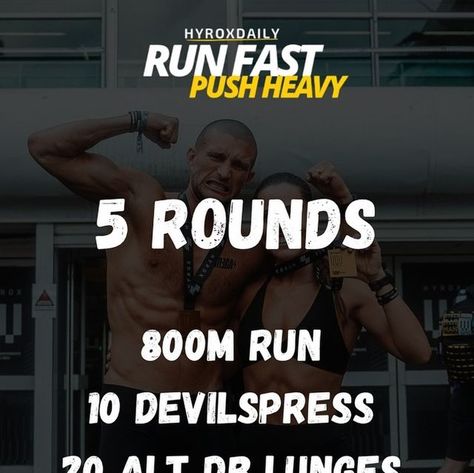 Hyrox Daily on Instagram: "🏴‍☠️WEEKEND FUN🏴‍☠️ . 💡Run as fast as possible 💡Medium heavy weights for Devilspress 💡Comp weight for wallballs . Enjoy😁 . #hyroxdaily #hyroxworkout #hyroxworld #hyrox #fitness #training #functionalfitness #wod #workoutoftheday" Hyrox Training Workout, Hyrox Training Plan, Hyrox Workout, Crossfit Workout Plan, Hyrox Training, Wod Workouts, Crossfit Workouts Wod, Wod Workout, Hiit Workout At Home