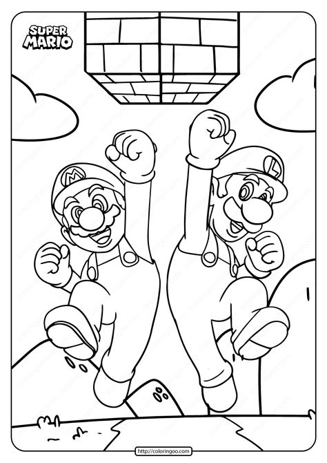 Mario Und Luigi, Mario Coloring, Super Mario Coloring Pages, Mario E Luigi, Instructions Lego, Super Mario And Luigi, Mario Coloring Pages, Boy Coloring, Coloring Page Ideas