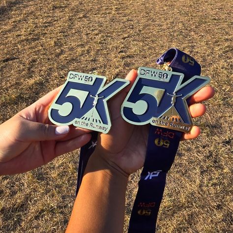 Laced up for the #DFW50 earlier this month 👟 I am beyond grateful I had the opportunity to "run" a race on an airport runway. 🛫 The #DFWrunway5k was such a memorable experience. Watching planes take off as the sun rose was 1000% worth the early wake-up. Shout out to @kathylinotgifford for influencing me to sign up! Thank you, @dfwairport, for hosting this event. Cheers to another 50 years! 🥂 Vision Board New Experiences, Running A 5k Aesthetic, Early Waking Up, Great North Run, Running Manifestation, Vision Board Experiences, 5 Am Wake Up, Run 5k Vision Board, 5k Vision Board