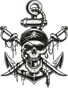 Pirate Tattoos, Pirate Skull Tattoos, Pirate Logo, Pirate Illustration, Pirate Tattoo, Alt Art, Pirate Art, Geniale Tattoos, Tattoo Design Book