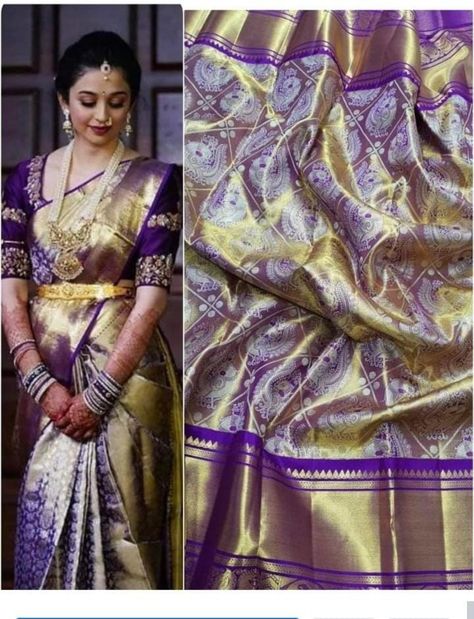 Bridal Sarees Color Combinations, Gold Color Pattu Sarees, Best Pattu Saree Combinations, Unique Bridal Saree Colors, Gold Silk Saree Blouse Designs, Bridal Saree Color Combinations, Kanchi Pattu Saree Wedding Indian Bridal, Pattu Sarees Wedding Indian Bridal, South Indian Wedding Sarees Color Combinations