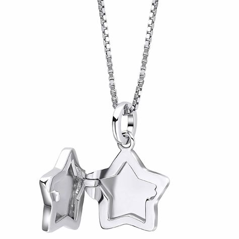 Aesthetic Star Necklace, Star Locket Necklace, Y Necklace Silver, Sterling Silver Diamond Necklace, Silver Accessories Aesthetic, Star Clothes, P Necklace, Dining Extension, Stars Accessories