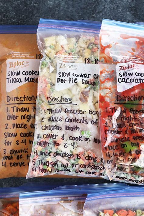 Freezer Meals With Shopping List, Crockpot Freezer Meals, Chicken Freezer Meals, Freezer Dinners, Slow Cooker Freezer Meals, Freezer Friendly Meals, Freezable Meals, Freezer Meal Planning, Make Ahead Freezer Meals