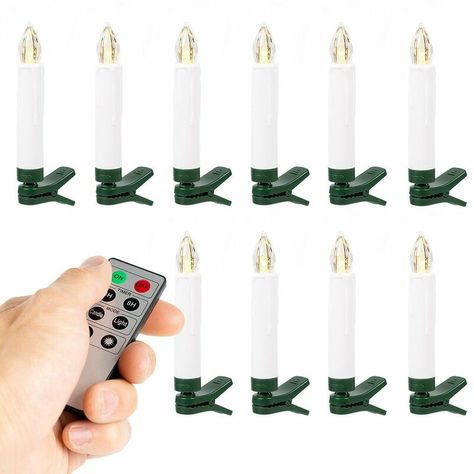 The Holiday Aisle® Christmas Tree LED Unscented Taper Candle & Reviews | Wayfair Realistic Candles, Flameless Taper Candles, Led Taper Candles, Tree Restaurant, Timer Candles, Dripping Candles, Christmas Tree Candles, Battery Operated Candles, Candle Tree