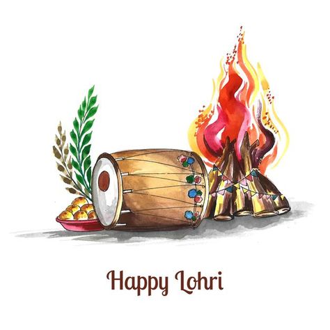 Lohri Festival Painting, Happy Lohri Poster, Lohri Drawing, Lohri Poster, Lohri Invite, Punjab Festivals, Makar Sankranti Greetings, Pawan Kalyan Wallpapers, Lohri Festival