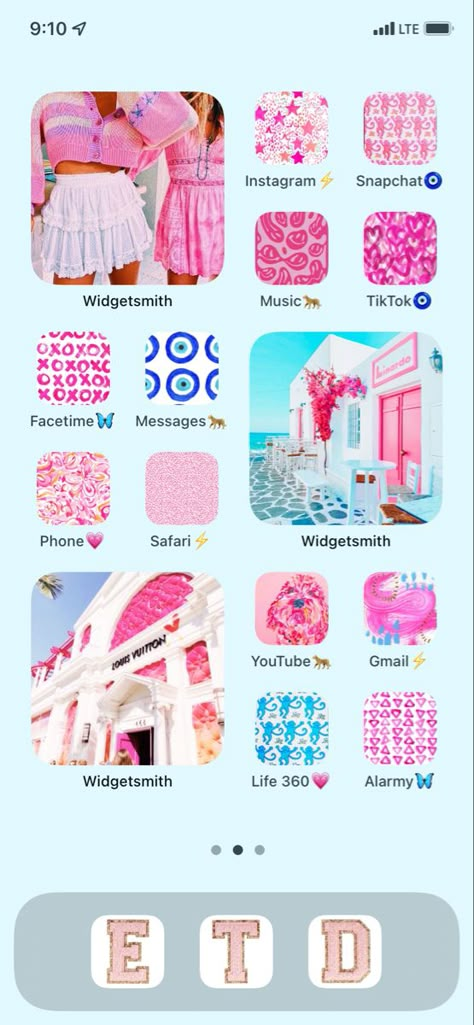 Preppy Color Scheme, Preppy Phone Theme, Preppy Home Screen, Preppy Phone, Preppy Homescreen, Iphone Wallpaper Preppy, Cute Backgrounds For Iphone, Home Lock Screen, Cute Home Screens