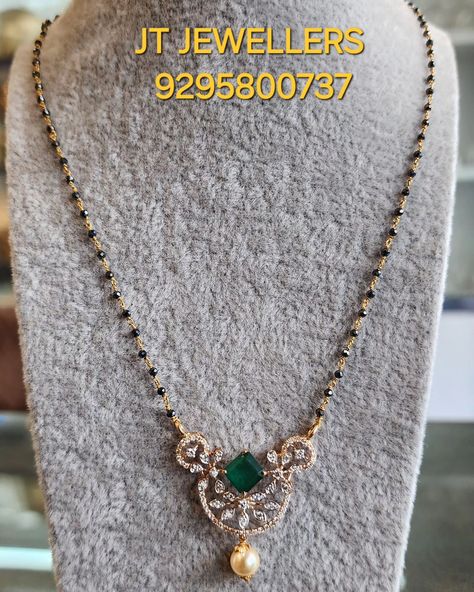 Black Diamonds chain with Pendent Net wgt : 6.000 grms Contact @ 92958 00737 Black Beads Pendents, Black Diamond Mangalsutra, Diamond Lockets For Black Beads, Black Beads Diamond Pendant, Black Beeds Chain With Diamond Locket, Dimand Pendent Mangalsutra, Black Diamond Chain, Black Beads Mangalsutra, Black Beads Mangalsutra Design