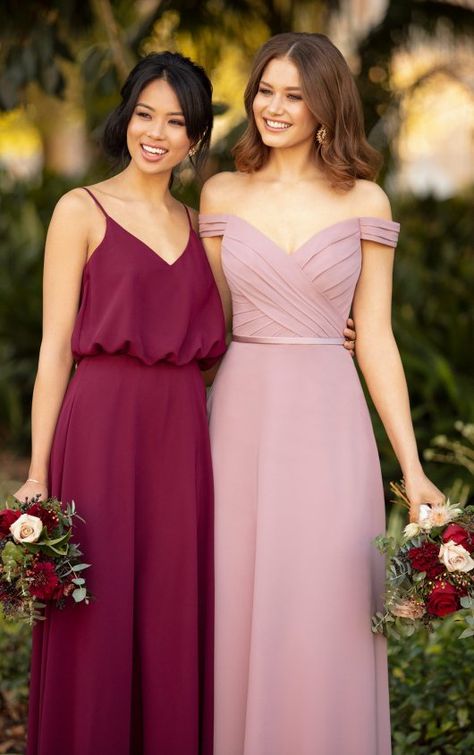 Cute and Classic Bridesmaid Dress - Sorella Vita Bridesmaid Gown Elegant, Sorella Vita Bridesmaid Dresses, Classic Bridesmaids Dresses, Bridesmaid Look, Off Shoulder Bridesmaid, Off Shoulder Bridesmaid Dress, Elegant Bridesmaid Dresses, Boho Bridesmaid, Dresses Chiffon