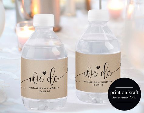 Bliss Paper Boutique Wedding Water Bottle Label    Keep your family and friends hydrated with sentimental bottles that will commemorate your special day. Welcome Bag Wedding, Water Bottle Labels Free, Party Ideas Wedding, Wedding Water Bottle Labels, Wedding Bottle Labels, Custom Water Bottle Labels, Personalized Water Bottle Labels, Wedding Water, Water Bottle Labels Wedding