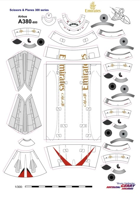 Airbus A380 Emirates, Cardboard Airplane, Folding Template, Airplane Template, Paper Airplane Template, Emirates Airbus, Plane Crafts, Solidworks Tutorial, Paper Airplane Models