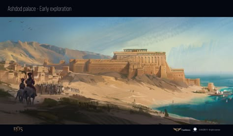 Desert Palace Concept Art, Mycenaean Architecture, City Concept Art, The Shadow Queen, Palace Of Knossos, Rpg Map, Fantasy City, Fantasy Castle, Fantasy Setting