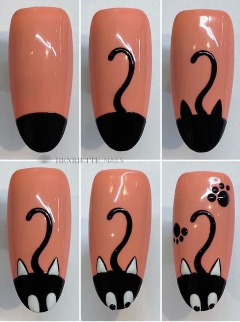 Kutek Disney, Cat Nail, Watermelon Nails, Style Nails, Nail Drawing, Heart Nail Art, Floral Nail, Nail Art Designs Diy, Nail Stuff