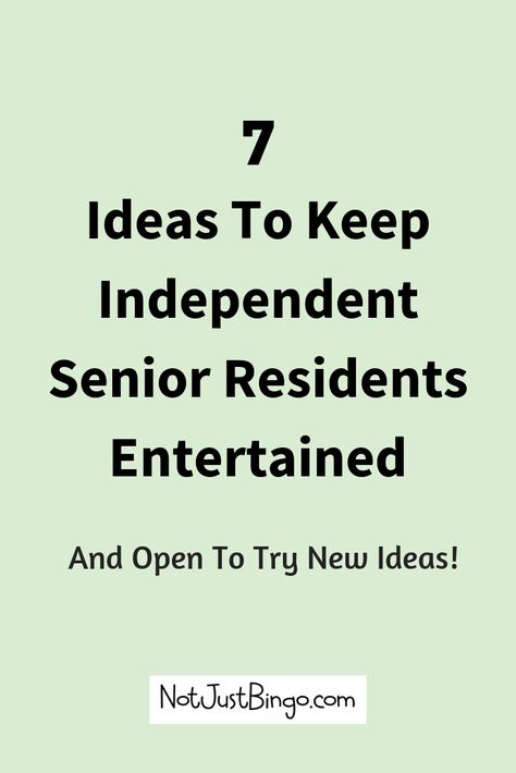 Are there several independent senior residents at your assisted living facility that have trouble enjoying group activities? We’ve shared 7 activity ideas to help keep your independent residents entertained #senioractivities #assistedliving Seniors Activities, Assisted Living Activities, Activities Director, Senior Living Activities, Nursing Home Activities, Therapeutic Recreation, Alzheimers Activities, Senior Games, Elderly Activities