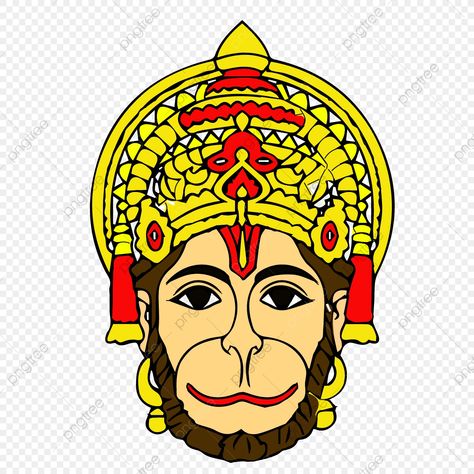 Hanuman Clipart, Hanuman Vector, Hanuman Png, Hanuman Face, Happy Hanuman Jayanti Wishes, Bajrangbali Hanuman, God Hanuman, Kitten Stickers, Face Artwork