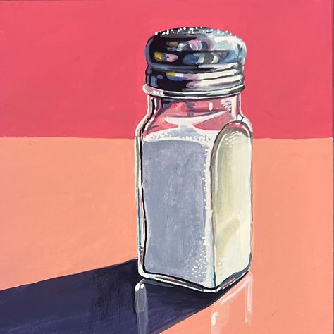 Salt Shaker from tonight’s live stream (which will be available to watch on my reels page) I’ve attached the reference for those who would like to paint it too. Just posted in my online store (KateBirchArt.com) Link in bio! Gouache on paper Paper size 6x6 inches with small white border $125 *** please note for international orders a customs tax may be required upon delivery *** #gouachepainting #stilllifepainting #artistsoninstagram #painteveryday #colorfulart #gouache #dailypainting #d... Salt Shaker, Daily Painting, Gouache Painting, Still Life Painting, Paper Size, Salt, Online Store, Colorful Art, Instagram