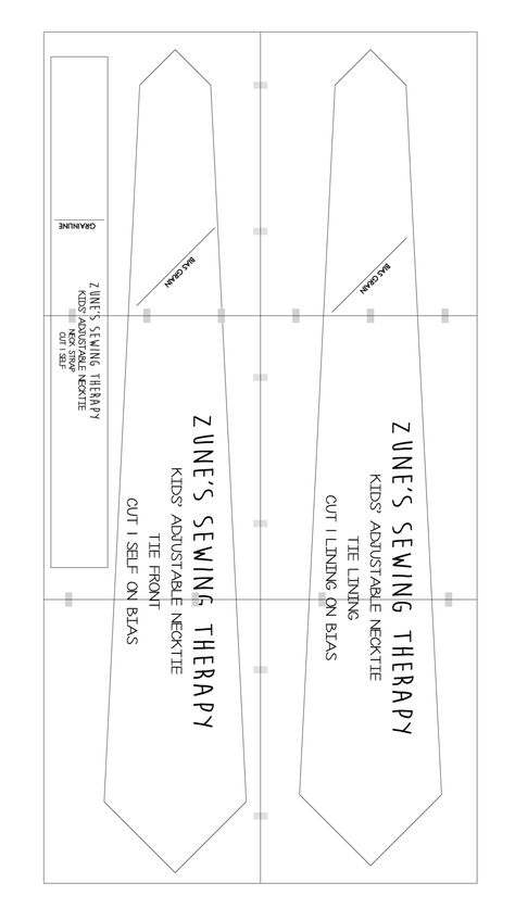 Free printable necktie pattern. Adjustable boys necktie. Mens Neck Tie Sewing Pattern, Boys Tie Pattern, Neck Tie Pattern Free, Necktie Tutorial, Tie Patterns Diy, Boy Tie Pattern, How To Sew A Tie, Tie Pattern Free, Neck Tie Pattern