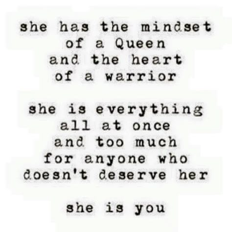 she has the mindset of a queen and the heart of a warrior. she is everything all at once and too much for anyone who doesn't deserve her. she is you. Queen Quotes Sassy, Queen Woman, Quotes Queen, She Quotes, Warrior Quotes, Trendy Quotes, Badass Quotes, Queen Quotes, Muslim Women