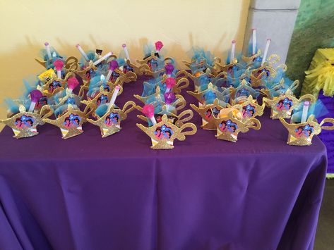 Princess Jasmine party favors, Aladdin theme. Princess Jasmine 3rd Birthday, Princess Jasmine Party Favors, Jasmine Party Favors, Aladdin Party Favors, Aladdin Birthday Party Decoration, Jasmine Party Decorations, Jasmine Party Ideas, Aladdin Theme, Shimmer Y Shine