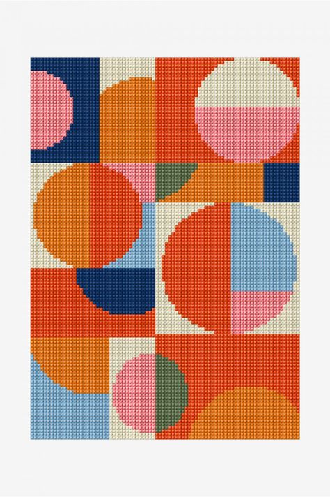 Art Au Crochet, Cross Stitch Geometric, Tapestry Crochet Patterns, Pixel Pattern, Crochet Tapestry, Needlepoint Patterns, Cross Stitch Patterns Free, Free Cross Stitch, Tapestry Crochet