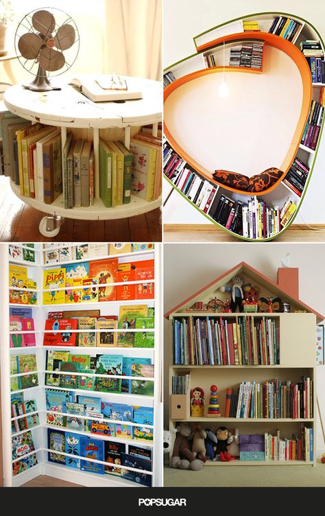 From inspirational gallery displays to home-built furniture, we've rounded up 19 ways to declutter the book corner in your kids' rooms. Round Bookcase, Boys Books, Traditional Bookcases, Dollhouse Bookcase, Ideal Bedroom, Book Cases, Book Corner, Display Books, Circle Table