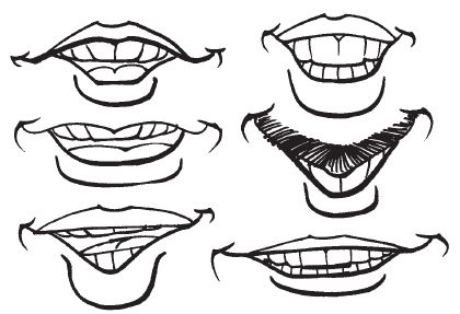 Caricature Mouth, Caricature Drawing Tutorials, Drawing Human Face, Lips Drawings, Sketch Art Ideas, Create Your Own Cartoon, Caricature Tutorial, Cartoon Tips, Cartoon Mouth