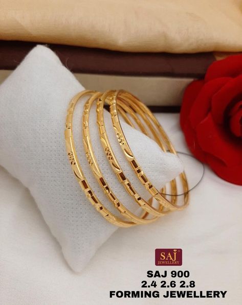 Big Gold Bangles, Grt Jewellers Bangles, Plain Gold Bangles For Daily Use, Daily Wear Bangles In Gold, Dailywear Bangles Gold, Daily Wear Gold Bangles Indian, Daily Use Gold Bangles Indian, Daily Wear Gold Bangles, Simple Gold Bangle