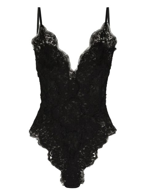 Find DOLCE & GABBANA Lace Bodysuit on Editorialist. black lace detailing adjustable spaghetti straps plunging V-neck cut-out detailing high cut Just a reminder that this piece must be tried on over your own garments. Night Ware, Barbie Closet, Festival Attire, Peyton List, Body Suit Outfits, Super Nails, Lace Body, Couple Games, Bodysuit Black