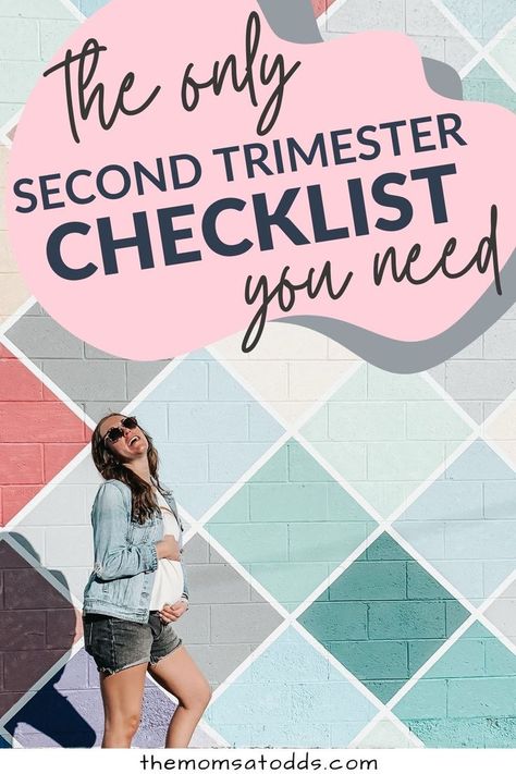 The only second trimester checklist you need. Photo of pregnant woman holding her belly. Second Trimester Outfits Work, Second Trimester Checklist, 2nd Trimester Checklist, Second Trimester To Do List, Second Trimester Outfits, 2nd Trimester Pregnancy, Pregnancy Second Trimester, Early Pregnancy Outfits, Second Trimester Workouts