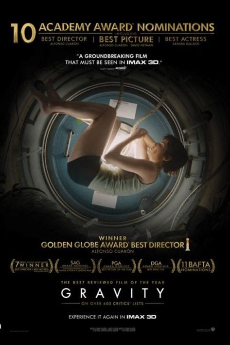 Gravity Film, Gravity 2013, Ed Harris, Sxsw Film, Space Mission, Movies By Genre, Horror Posters, Best Director, Most Popular Movies