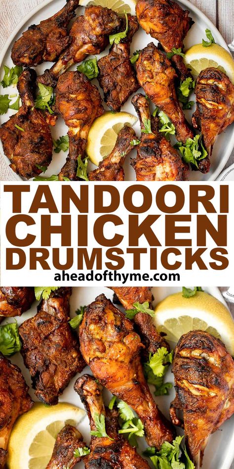 Tandoori Chicken Drumsticks Tandoori Chicken Drumsticks, Butter Chicken Drumsticks, Indian Chicken Drumstick Recipes, Chicken Legs Meals, Mediterranean Chicken Drumsticks, Meals With Chicken Drumsticks, Indian Drumstick Recipes, Chicken Leg Meal Prep, Chicken Drumstick Recipes Stovetop