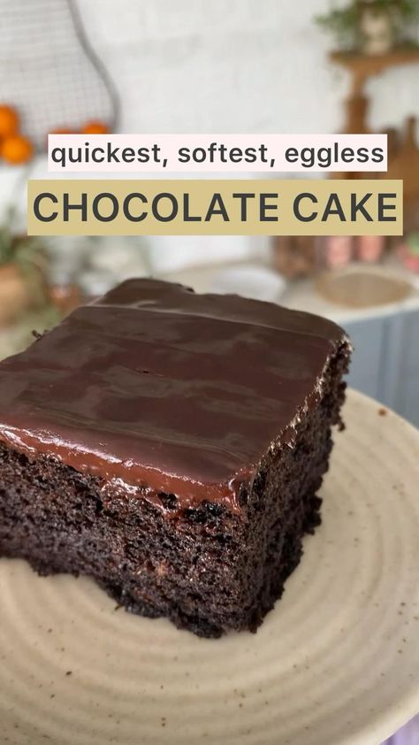 Easy Chocolate Cake Eggless, Chocolate Eggless Cake, Chocolate Cake Eggless Recipes, Bake With Shivesh Chocolate Cake, Eggless Chocolate Recipes, Homemade Cakes Decorating, Easy Cake Recipes Eggless, How To Make Eggless Cake, Cook With Shivesh