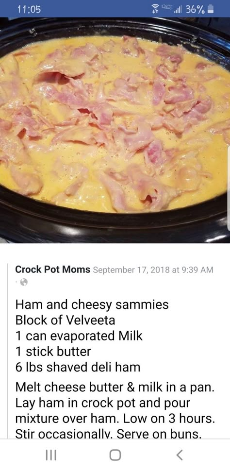 Ham and Cheese Sammys Ham And Cheese In Crockpot, Ham And Cheese Crockpot Recipe, Crock Pot Ham And Cheese, Crockpot Hot Ham And Cheese Sandwiches, Ham And Cheese Sammies, Crockpot Ham Sandwiches, Crockpot Hot Ham And Cheese, Hot Ham And Cheese Crockpot, Crockpot Ham And Cheese Sandwiches