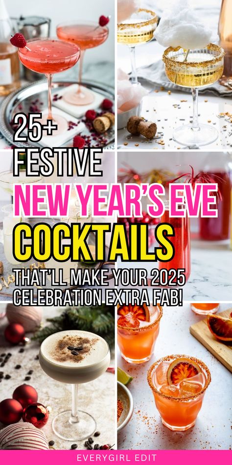 New Year's Eve cocktails, New Year's Eve cocktail recipes, New Year's Eve cocktail ideas, New Year's Eve cocktails 2024, New Year's Eve cocktail recipes 2024, New Year's Eve cocktail ideas 2024. Cocktails With Champagne, Cocktails With Vodka, Nye Drinks, Cocktails Classic, Cocktail Punch, New Years Eve Drinks, Cocktails Easy, New Year's Drinks, Amazing Drinks