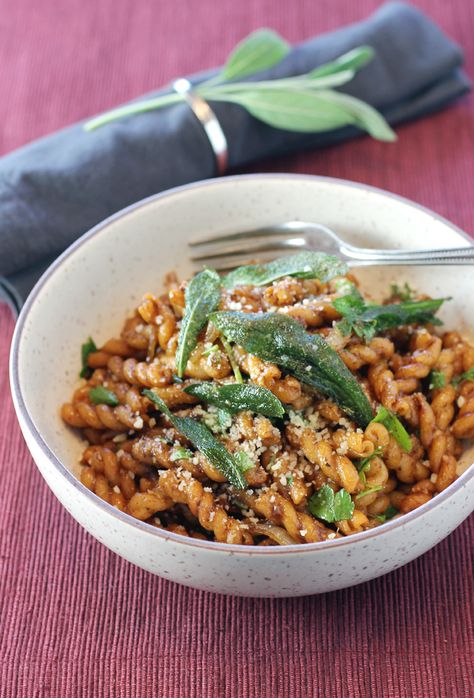 The Wonder of Miso Brown Butter and Crispy Sage Pasta | Food Gal Brown Butter Miso Pasta, Brown Miso Recipes, Brown Butter Sage Pasta, Miso Pasta, Sage Pasta, Butter Sauce For Pasta, Sage Brown Butter, Gemelli Pasta, Vegan Board