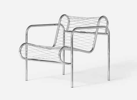 dan svarth's wire lounge chair marries comfort with an industrial look Wire Chair, Heirloom Furniture, Eco Friendly Furniture, The Chair, Higher Design, Bedroom Collection, Stainless Steel Frame, Ghost Chair, Danish Design