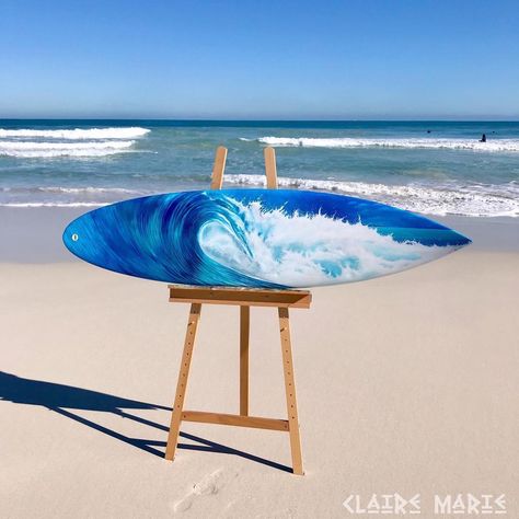 Surf Board Painting, Surfboard Painting, Ocean Paintings, Surf Painting, Retro Painting, Board Painting, Art Articles, Surfboard Art, Colorful Space