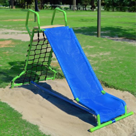 PRICES MAY VARY. 5 ft Kids Outdoor Slide : Standing at 40 inches tall with a 5 feet sliding distance, our yard slide is designed for kids ages 3 to 8. Transform your backyard into an outdoor playground with the WonkaWoo Climb and Slides for backyard playground. Playground Slide Construction: The outdoor slide features a robust structure made from galvanized metal tubes. A 4 feet climbing rope slide ladder to a wooden platform with guardrails at the top. The slide is a durable and water resistant Backyard Slide, Playground Slides, Outdoor Slide, Playground Slide, Indoor Playground Equipment, Plastic Mat, Indoor Slides, Play Yard, Backyard Playground