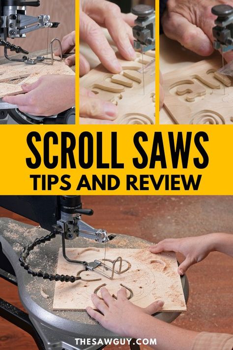 Scroll saws can be use for all kinds of wood working projects, but which one should you choose to have in your shop? This complete guide features the best scoll saws for any project. They are budget-friendly, good quality, and easy to use. Make your very own holiday gift this year with these amazing scoll saws tips and tricks. Scroll Saw Projects, Best Scroll Saw, Scroll Saws, Wood Working Projects, Scroll Saw Blades, Electric Saw, The Saw, Small Woodworking Projects, Hand Saw