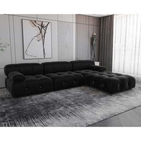 Modular Couches, Chesterfield Style Sofa, Living Room Furniture Styles, Lounge Couch, Couch With Ottoman, Sofa Velvet, Sofa L, Modular Couch, Mario Bellini