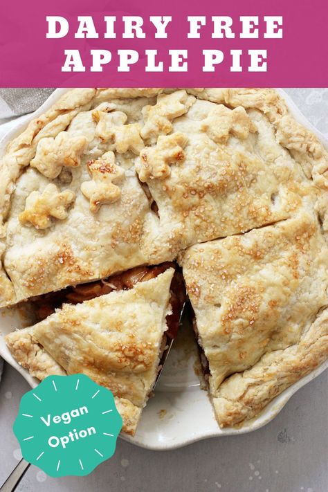 Homemade Apple Pie Crust, Dairy Free Apple Pie, Dairy Free Pie Recipes, Dairy Free Pie Crust, Dairy Free Thanksgiving Recipes, Fall Pies Recipes, Dairy Free Pies, Dairy Free Thanksgiving, Soy Free Desserts