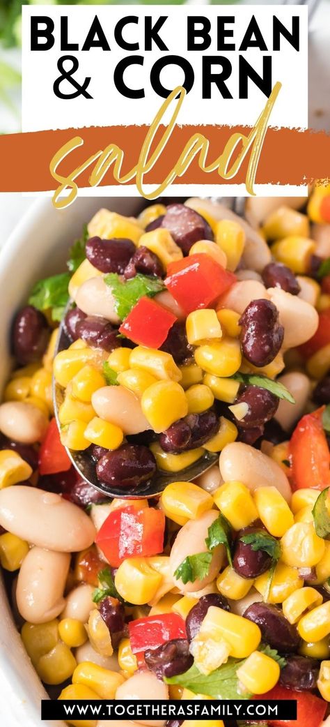 Corn And Black Bean Salad Recipe Easy, Black Bean Corn Salad Easy, Frozen Corn Salad, Corn And Black Bean Salad Recipe, Canned Corn Salad, Corn Black Bean Salad Recipe, Corn Bean Salad, Corn Salad Recipe Easy, Bean Corn Salad