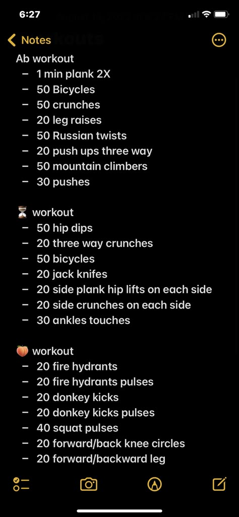 Workouts For Flat Stomach And Glutes, Hourglass Home Workout, Ab Workouts At Home List, Gym Workouts Notes, Notes App Workout Plan, Workout Notes Iphone, Notes App Workout, Ab Workout Notes App, Hourglass Workouts That Actually Work