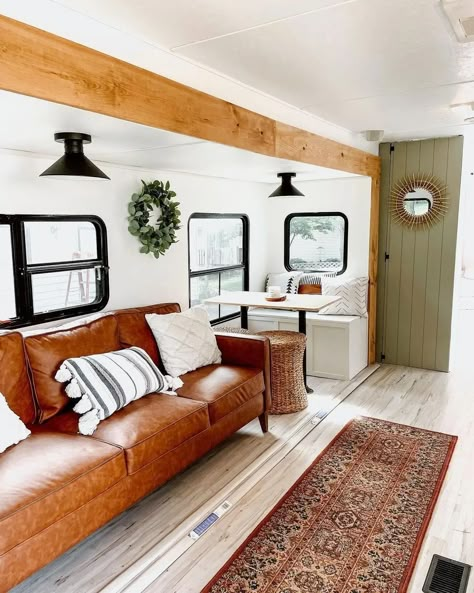 Small Camper Interior Ideas, Camper Interior Ideas, Rv Sofa Bed, Small Camper Interior, Rv Sofas, Rv Interior Remodel, Small Camper, Camper Interior Design, Camper Trailer Remodel