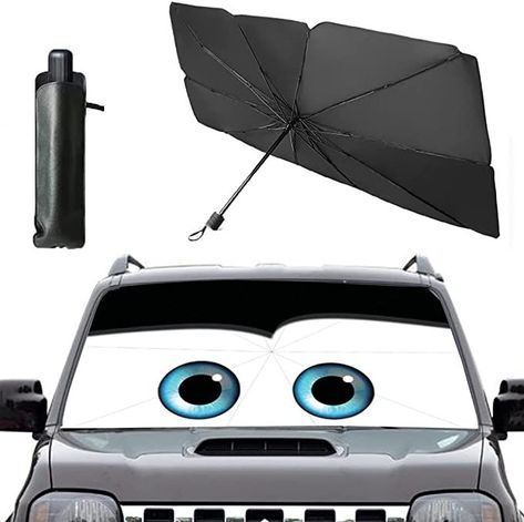 For all you Disney Cars fans, a window shade for your car! Windshield Shade, Girly Car Accessories, Fashion Umbrella, Car Sunshade, Windshield Sun Shade, Girly Car, Shade Umbrellas, Things I Need To Buy, Car Sun Shade