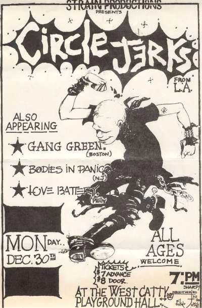 Circle Jerks gig poster #punk #hardcore Vintage Punk Poster, Band Flyer Design, Punk Band Posters, Circle Jerks Poster, 90s Punk Poster, Vintage Punk Rock Posters, Punk Music Poster, Punk Rock Posters Art, Punk Band Merch