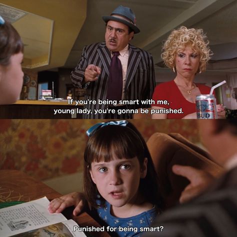 Matilda The Movie, Matilda Scenes, Matilda Movie Quotes, Cinematic Reels, Matilda Quotes, Sitcoms Quotes, Matilda Movie, Enchanted Movie, Quote Movie